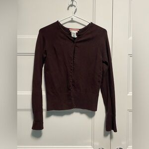 Brown Long Sleeve Cardigan